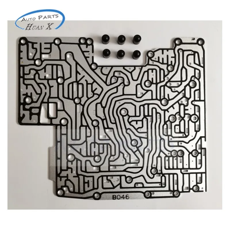 6HP19 6HP26 6HP32 A046 B046 Transmission Valve Body Separator Plate with 6 Buffers ZF6HP19 ZF6HP26 ZF6HP32 Car Accessories