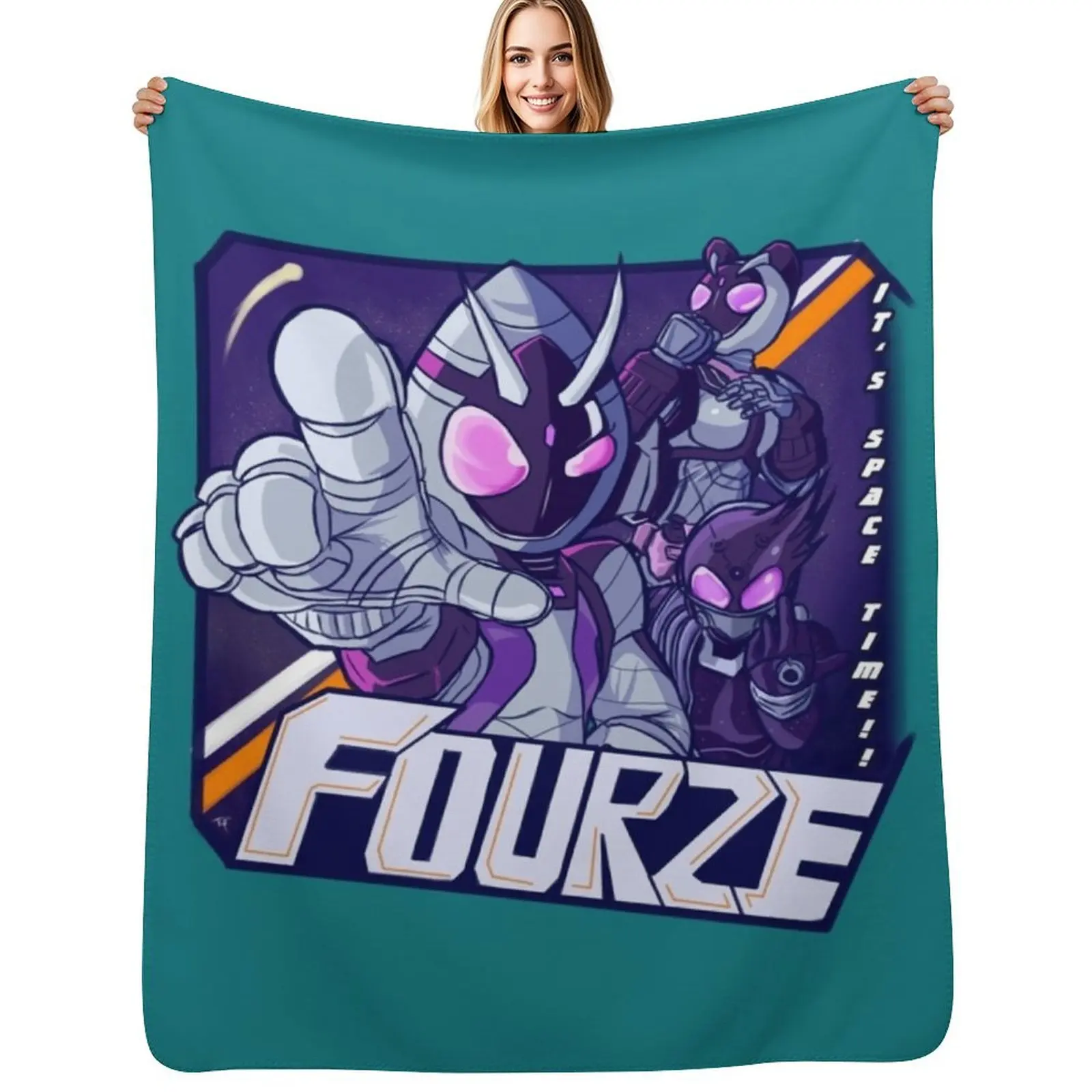 Grab onto Space ! ! [ Kamen Rider Fourze ] Throw Blanket Cute Loose Blankets