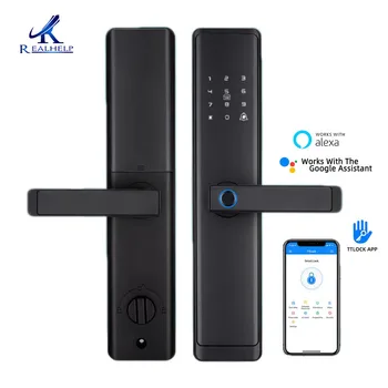 Wi-Fi Smart Lock Electronic Digital Keypad Door Lock Works with Alexa Google Home WIFI Remote Control Door Lock