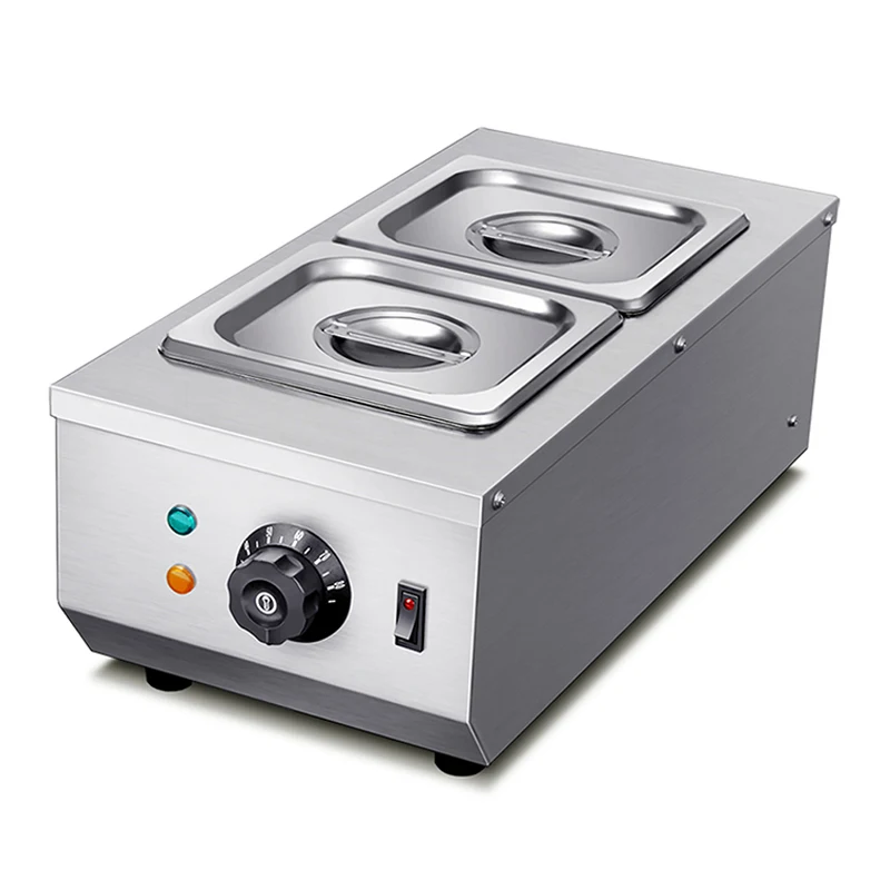 2-Cylinder/3-Cylinder Chocolate Melting Pot Commercial Melting Furnace Food Holding Pot Sauce/Soup Heating Buffet Restaurant Foo