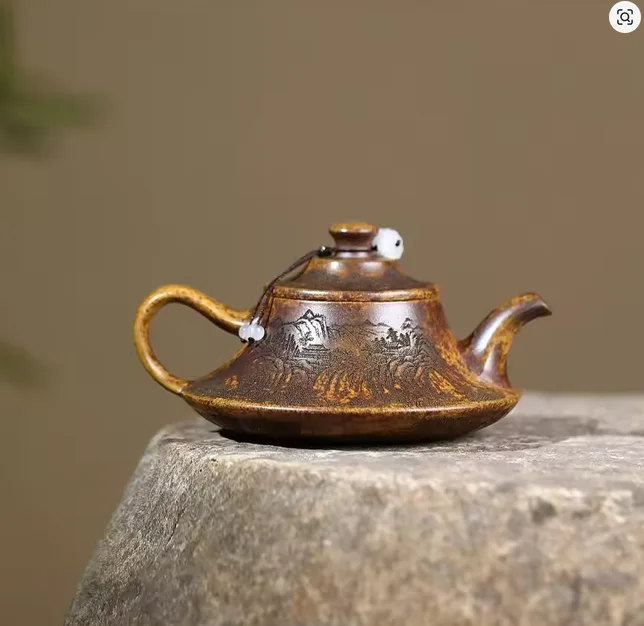 Yixing Purple Sand Pot Artisan Handmade Original Mine Dragon Bone Gold Sand Firewood Guanshan Cloud Stove Bubble Teapot