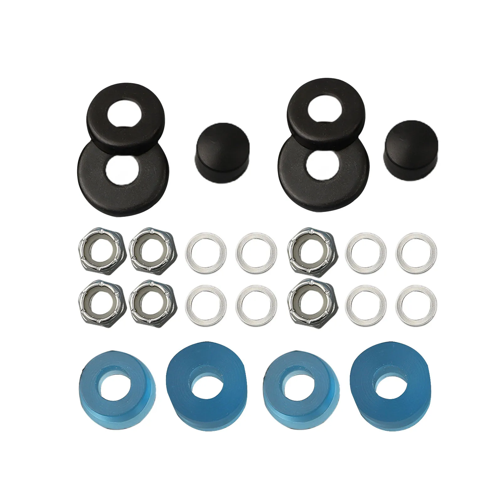 1 Set Skateboard-Stoßdämpfer-Kit: Skateboard- & Zubehörteile, 90a Harte Longboard-Pivot-Rohrzubehörteile, Gummikappen – Detail 5