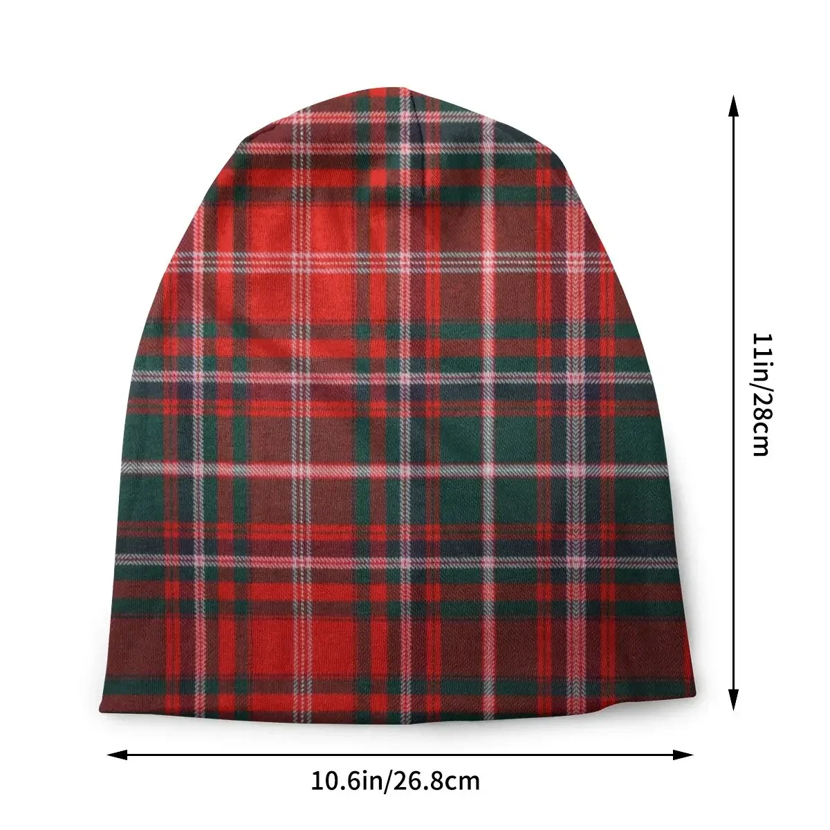 Winter Warm Bonnet Homme Knitting Hats Fashion Red Modern Tartan Plaid Beanie Cap Fashion Gingham Beanies Caps For Men Women