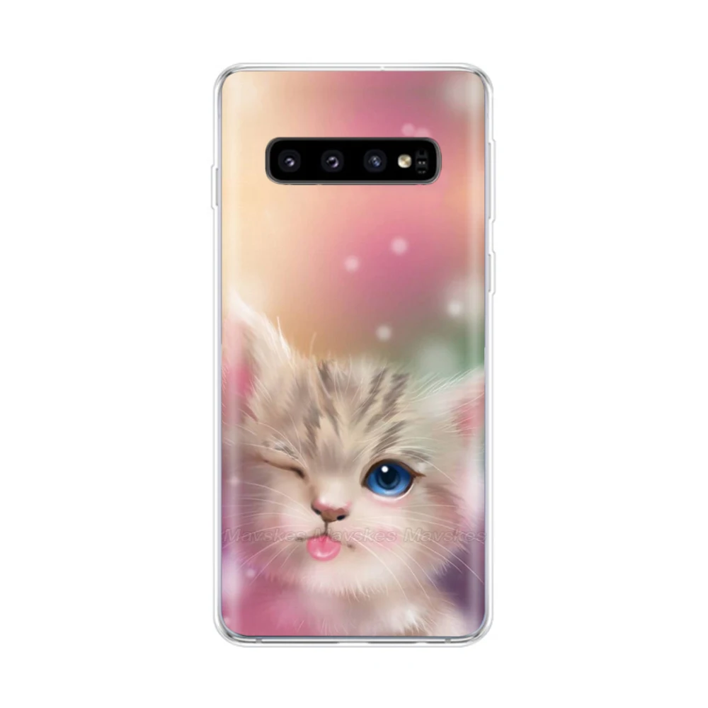 Funda de silicona para Samsung Galaxy S10 Plus, carcasa trasera suave para Samsung S10 S 10 S10 +, fundas transparentes de TPU