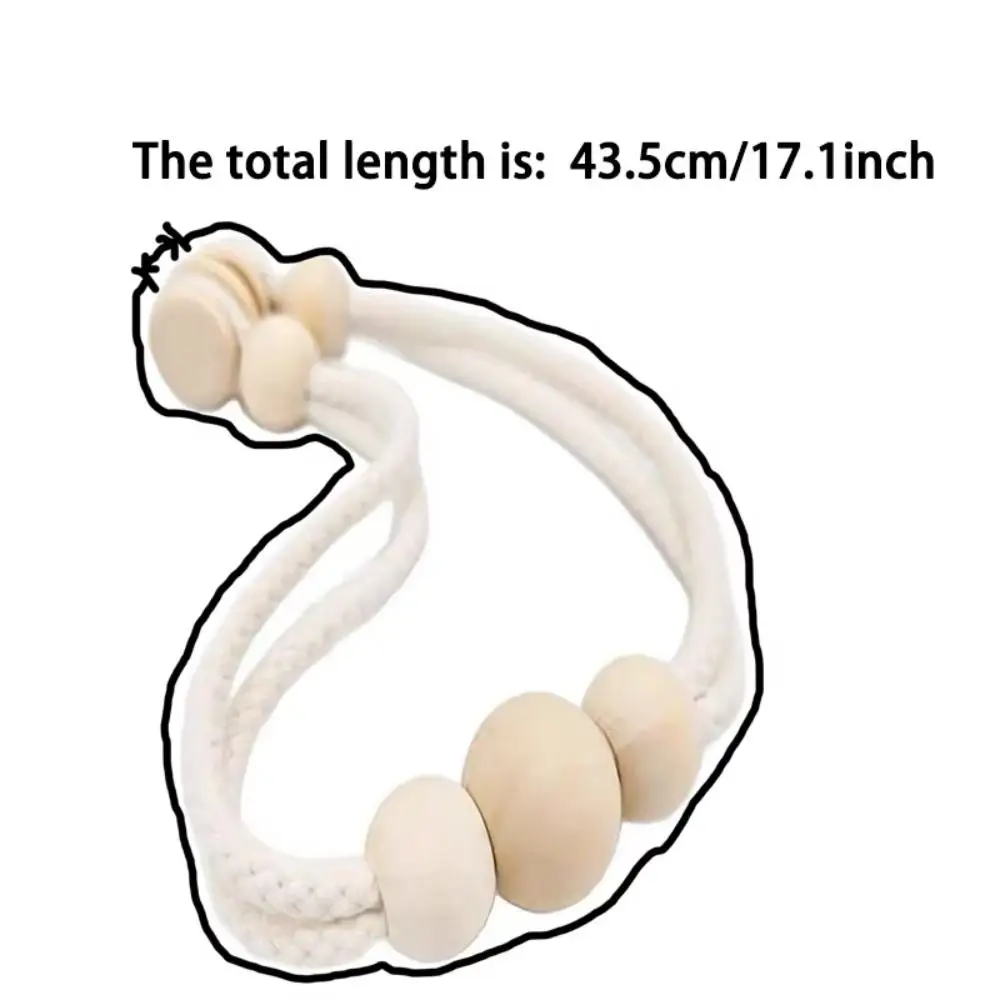 2Pcs Nordic Magnetic Curtain Binding Strap Solid Wood Woven Curtain Tiebacks Decorative Curtain Clasp Home Decoration
