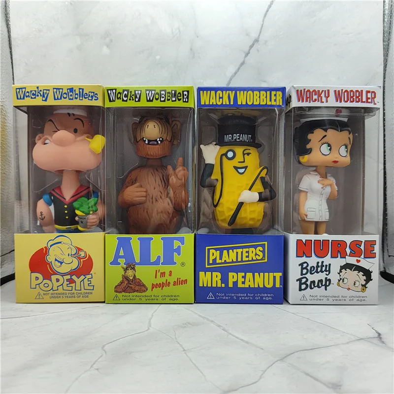 Funko Pop Shaking Head Doll Dress Betty Popeye Betty Colonel Sanders  Vintage Trendy Toy Action Figures Coffee Shop Decorations