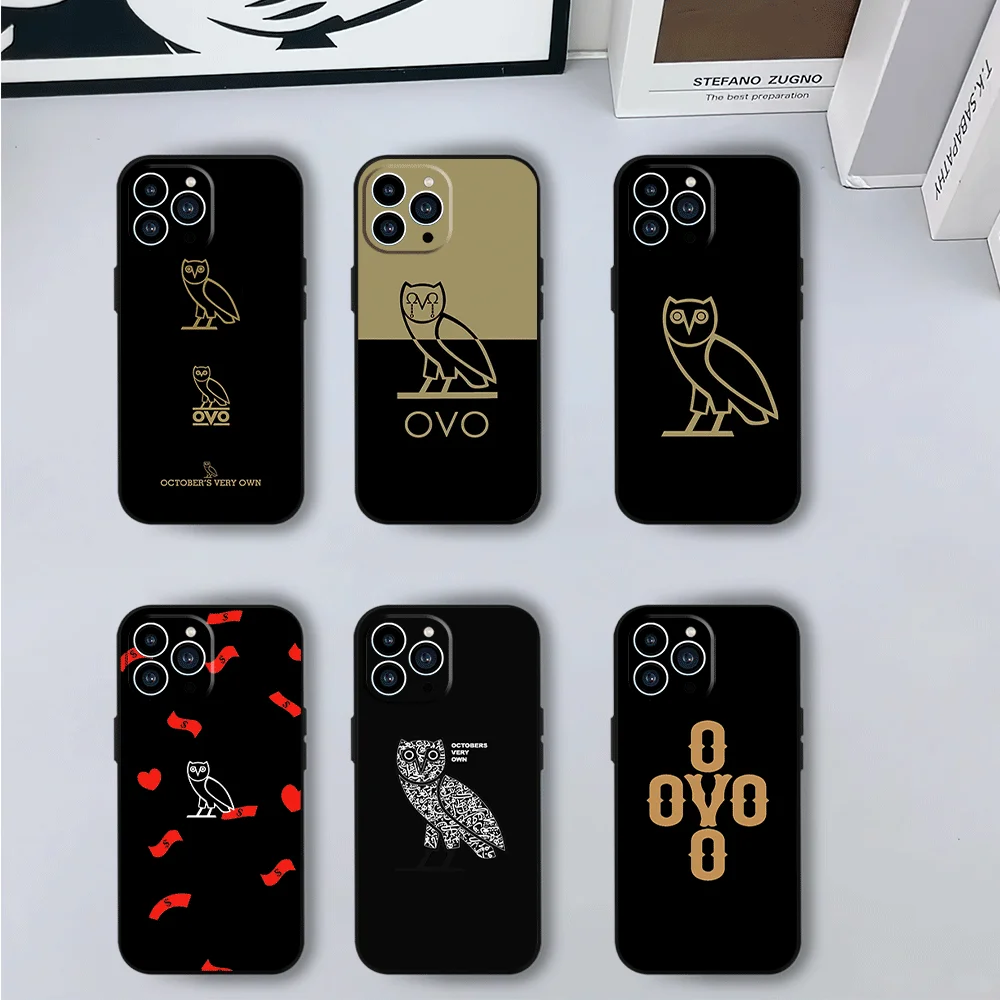 Drake O-OvO OWL Singer Phone Case for iPhone 12 11 13 14 15 16 Max Pro Plus Black Soft Silicone Cover