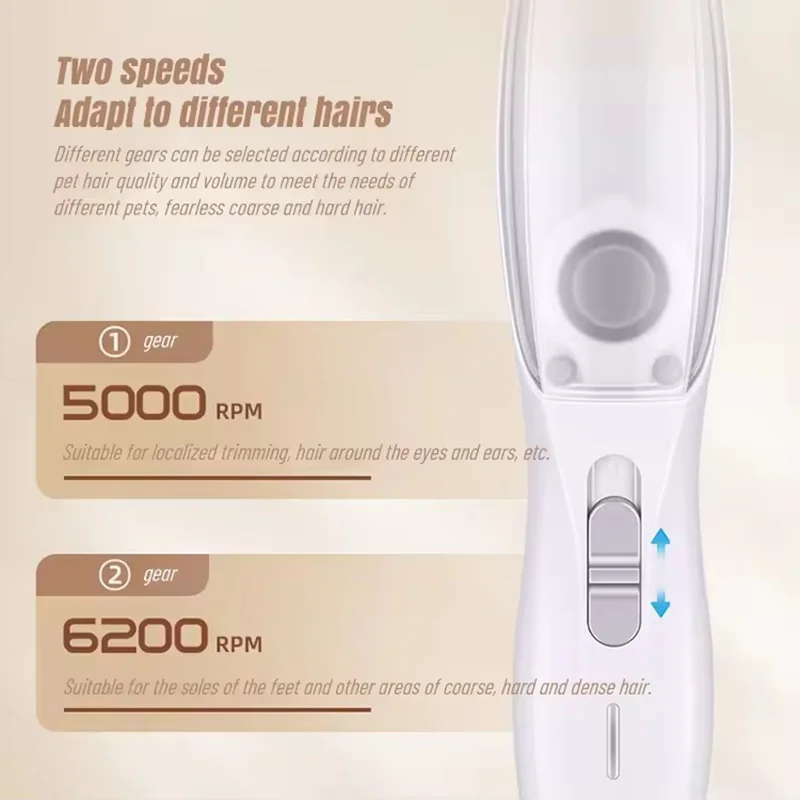 2-in-1 Vacuum Pet Hair Trimmer & Paw Shaver 4