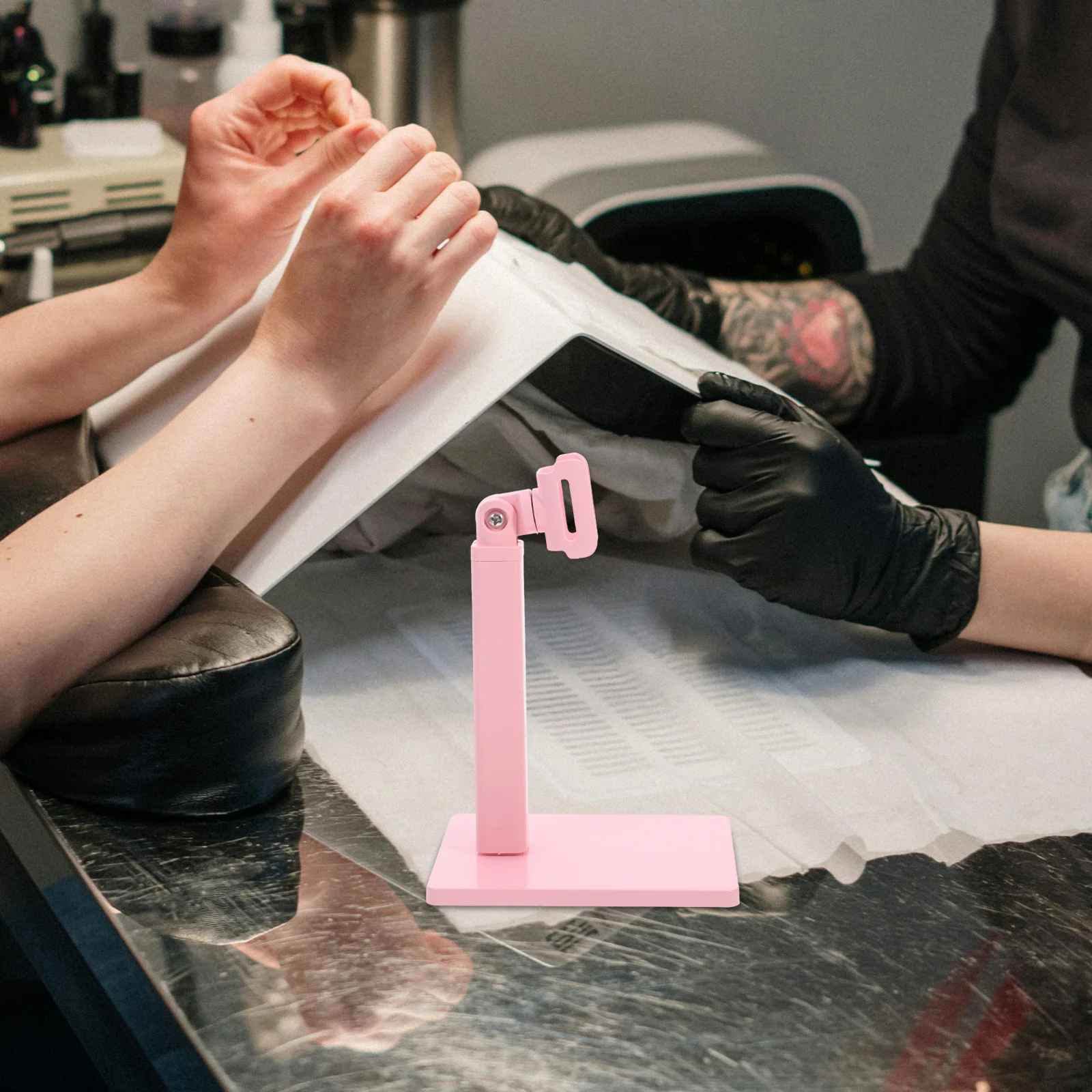 ランプスタンドポータブルホルダージェルネイルアートマニキュアツールデスクトップドライヤーラック耐久性のある Abs マニキュア乾燥ランプサポート