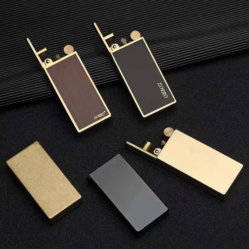 ZORRO Mechanical Automatic Lifting Lighter Creative Personality Brass Kerosene Cigarette Lighter Creative Men\'s Gift