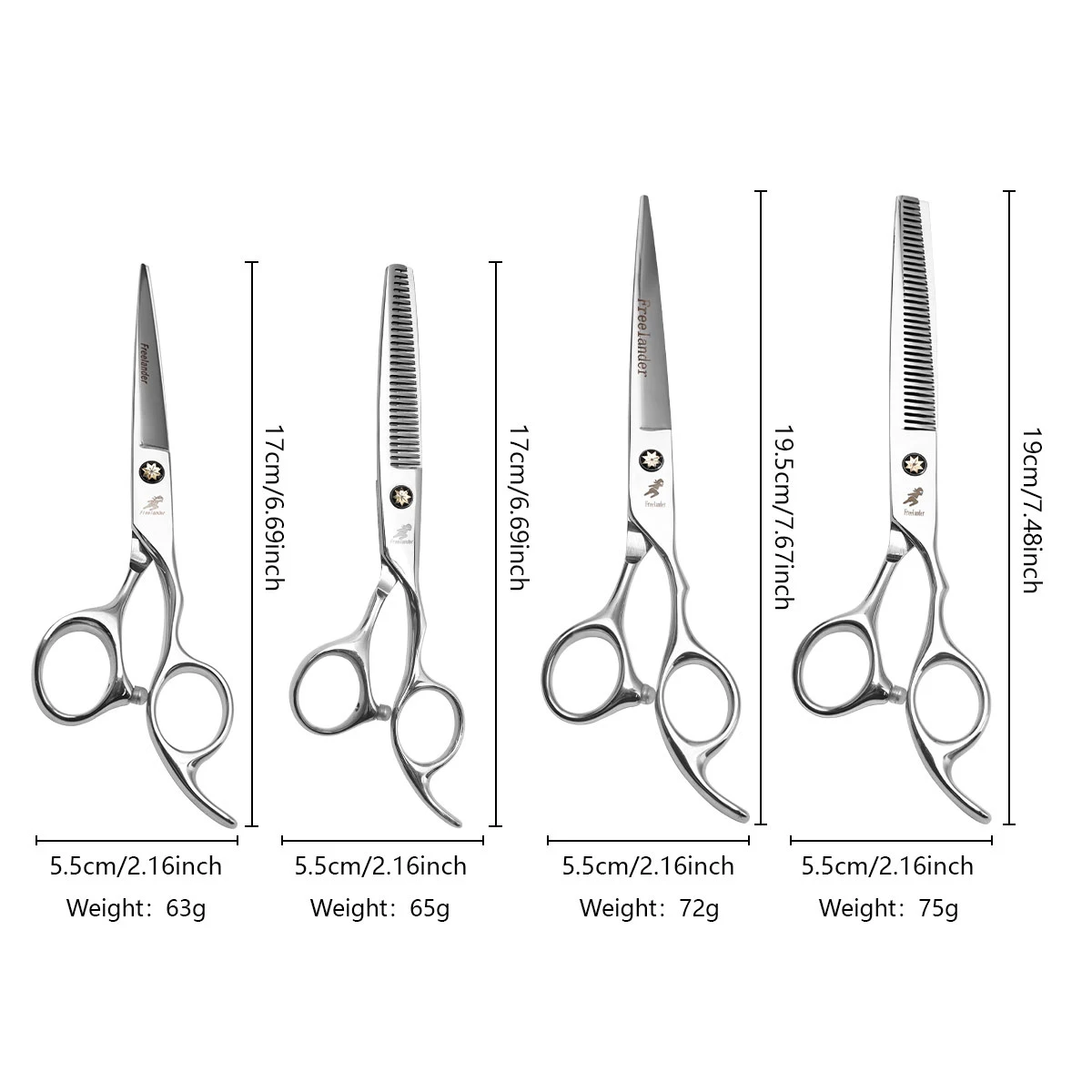 Professional Barber Scissors 6-7 Inch Double-Sided Texture Thinning Shears Hair Cutting Machine Teeth Scissors END for Stylists