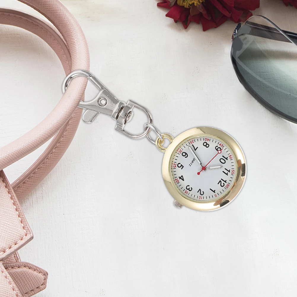 

2pcs Classic Nurse Pendant Small Pocket Watch For Medical Use Quartz Watch Keychain Doctors Nurses Portable Lightweight