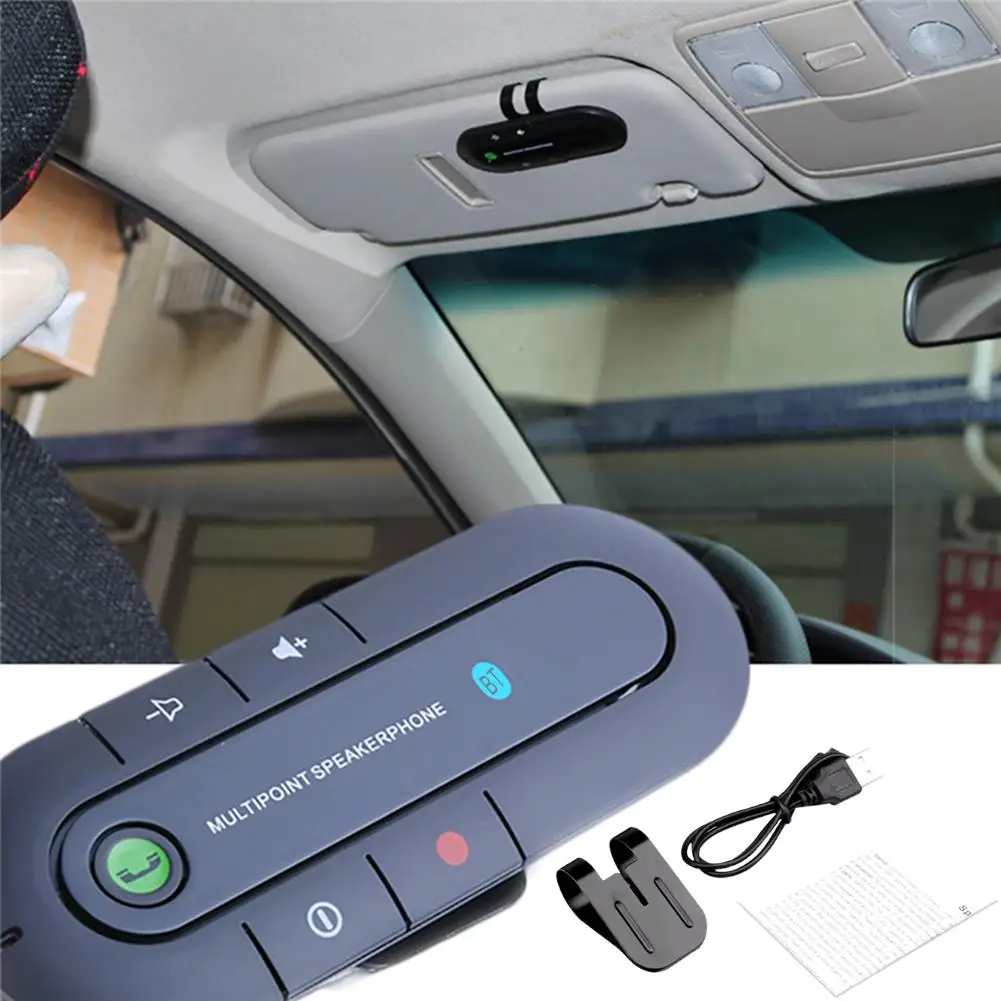 

Wireless Speakerphone Handsfree Car Bluetooth Kit Sun Speaker Visor Music Bluetooth MP3 Player Speakerphone N4X6