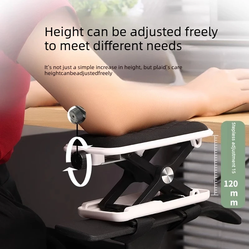 Adjustable Chair Armrest Pad Riser with High Density Memory Foam, Height Raising Forearm Support for Office Gaming Seats