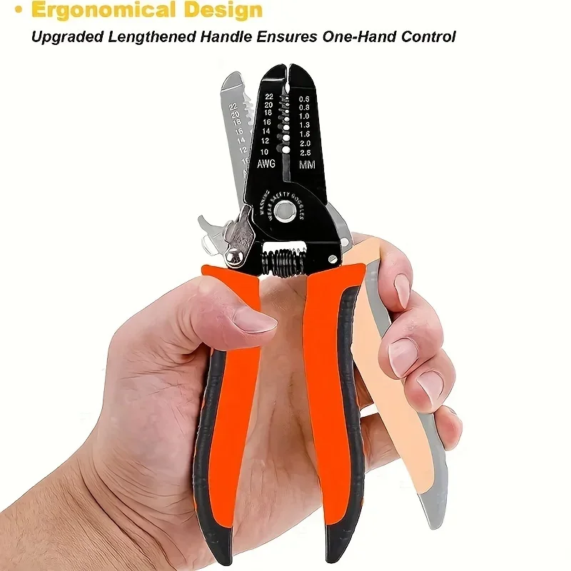 Multi-Functional Electrician Wire Stripper & Crimper Tool - Perfect For Peeling & Network Cabling