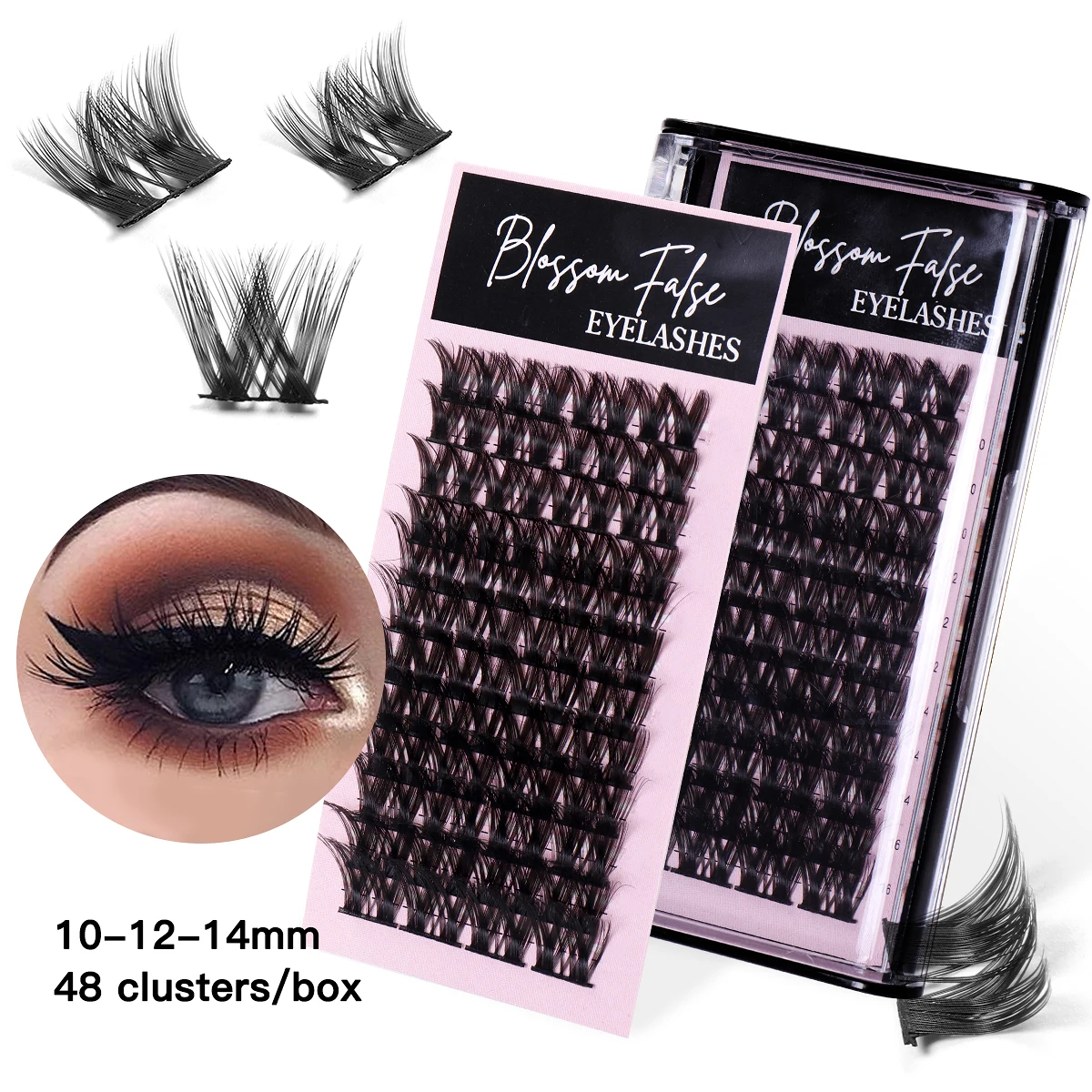 

Natural Soft Segmented False Bundles Eyelashes DIY Individual Clusters Lash Extensions Faux Mink Fake Bunches Lashes