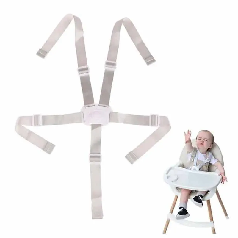 Cinturones de seguridad de cinco puntos para bebé, cinturón Universal de protección para niños pequeños, asiento para el almuerzo, cinturones fijos para dormir en coche, accesorios para cochecito de bebé