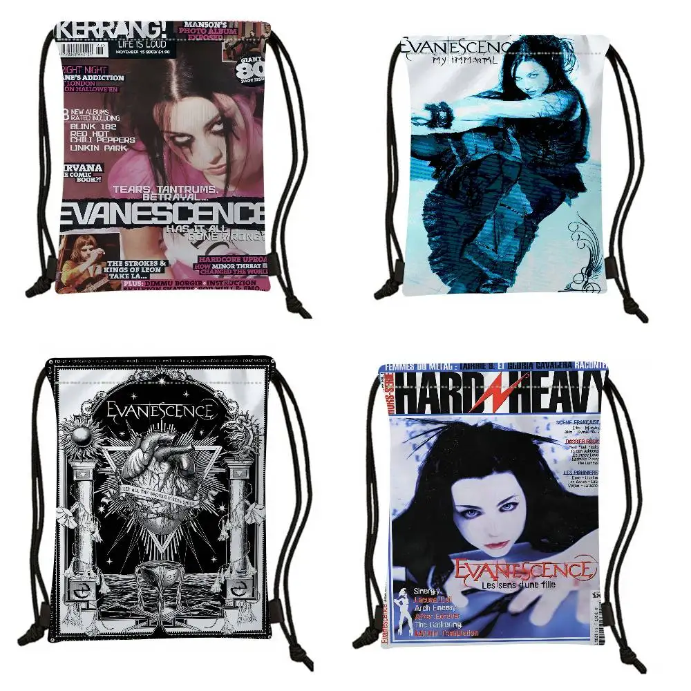 Evanescence Band Drawstring Backpack For Shoes Rucksack Shoulder Bags Gym Bag