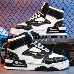 Men High Top Casual Shoes Fashion Designer Men Boots Outdoor Platform Sneakers Versatile Lace-Up Men Running Shoes tenis hombres