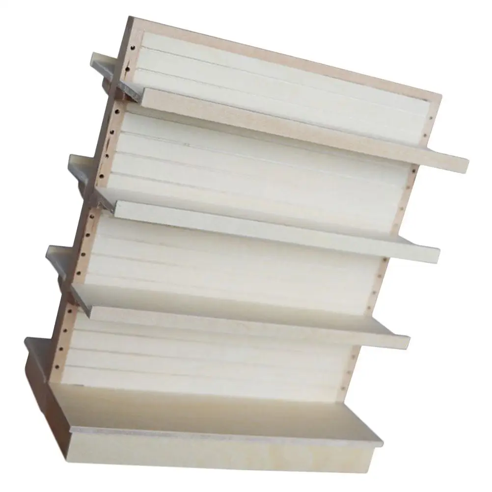 Wooden Blank Mini Shelf Supermarket Rack DIY Assembly Decorative Piece for Micro House Desktop Toy