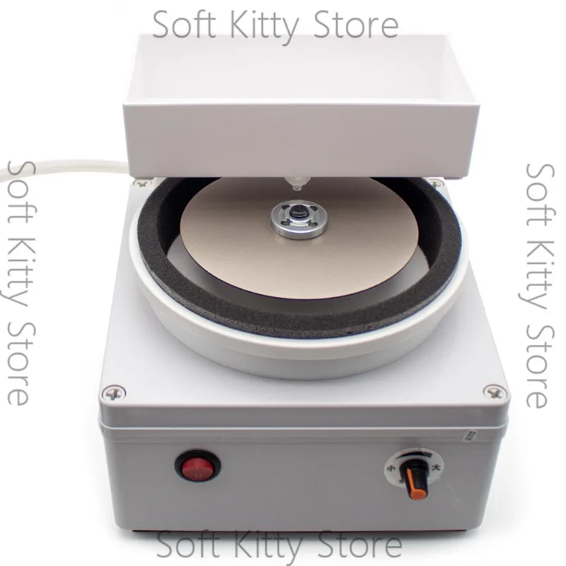 Electric Flat Grinder - 125MM Diamond Grinding Wheel, Portable Sharpening Machine for Knives/Gemstones/Lapidary (Water-Cooled)