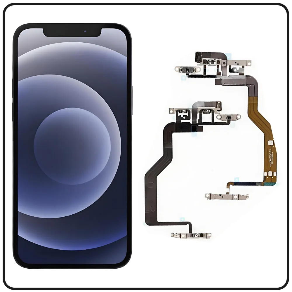 

Power Volume Flex Cable Replacement For iPhone 12 Mini Pro Max On OFF Mute Button Adjust