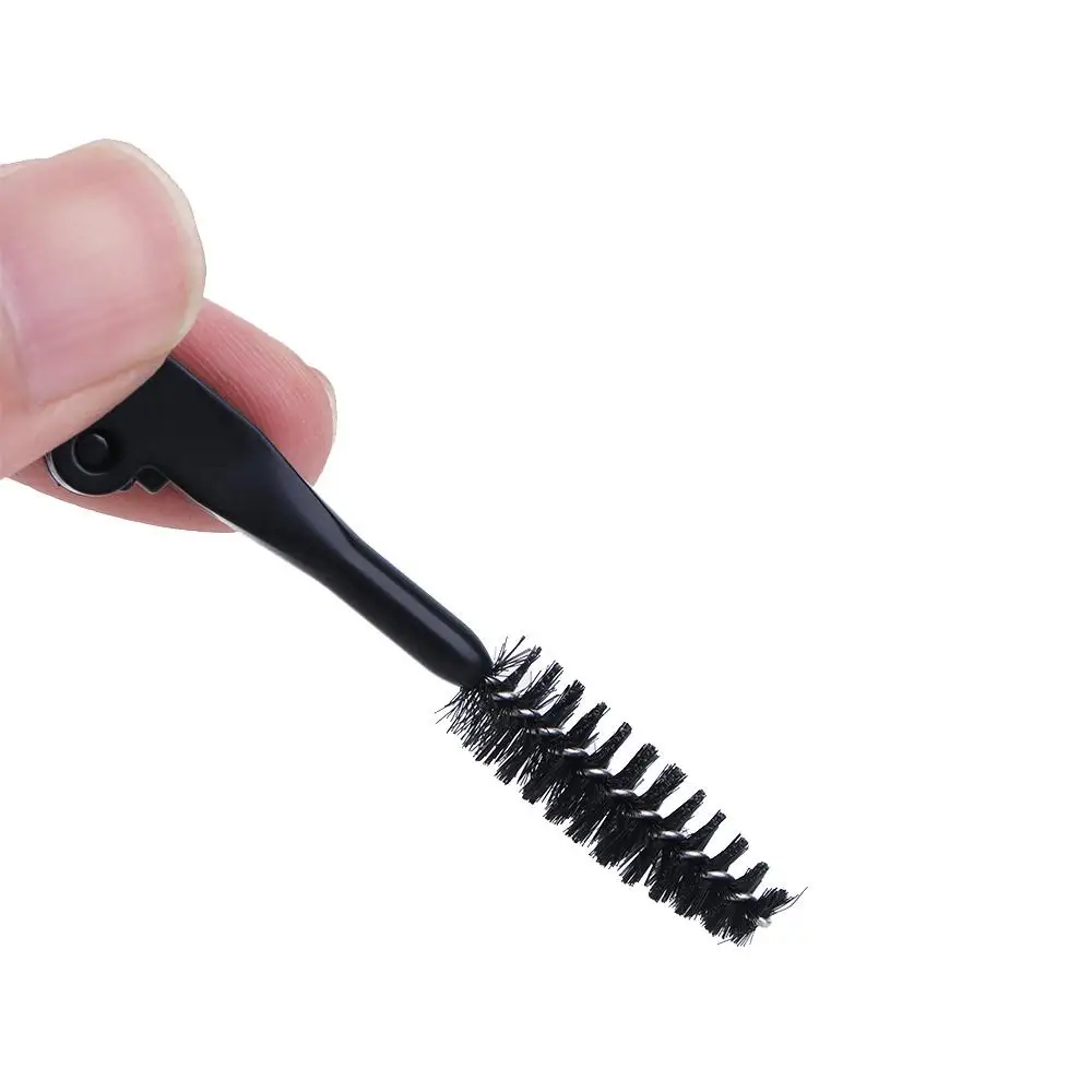 Pennello per trucco da viaggio separatore per ciglia portatile applicatore per Mascara pennello per sopracciglia pieghevole pennello per Spoolie pennello per sopracciglia angolato Duo