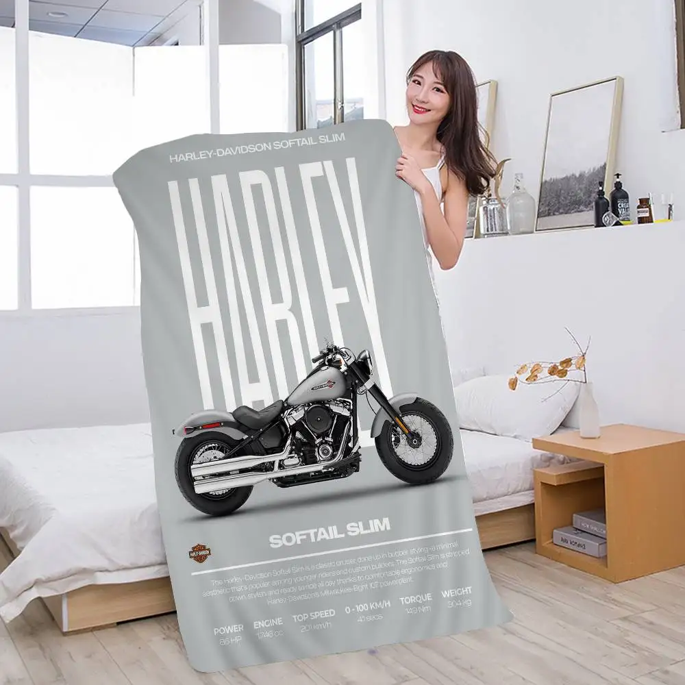 H-HarleyS LOGO Davidson Beach Towel Colorful Bath Towels For Girl Microfiber Quick Dry Custom Sand Free Beach Yoga Spa Gym Pool view 4