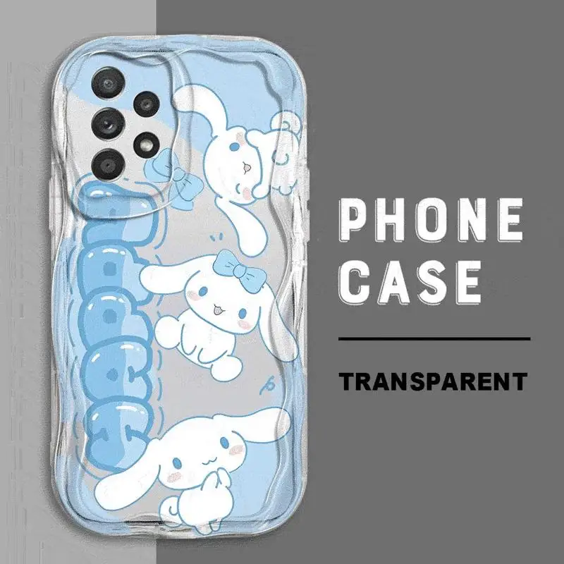 Sanrio Cinnamoroll Hello Kitty Phone Case for Samsung Galaxy A21s A50 A51 A71 A30 A31 A11 A10 A20 A02s A03 A04s A05s Wavy Soft