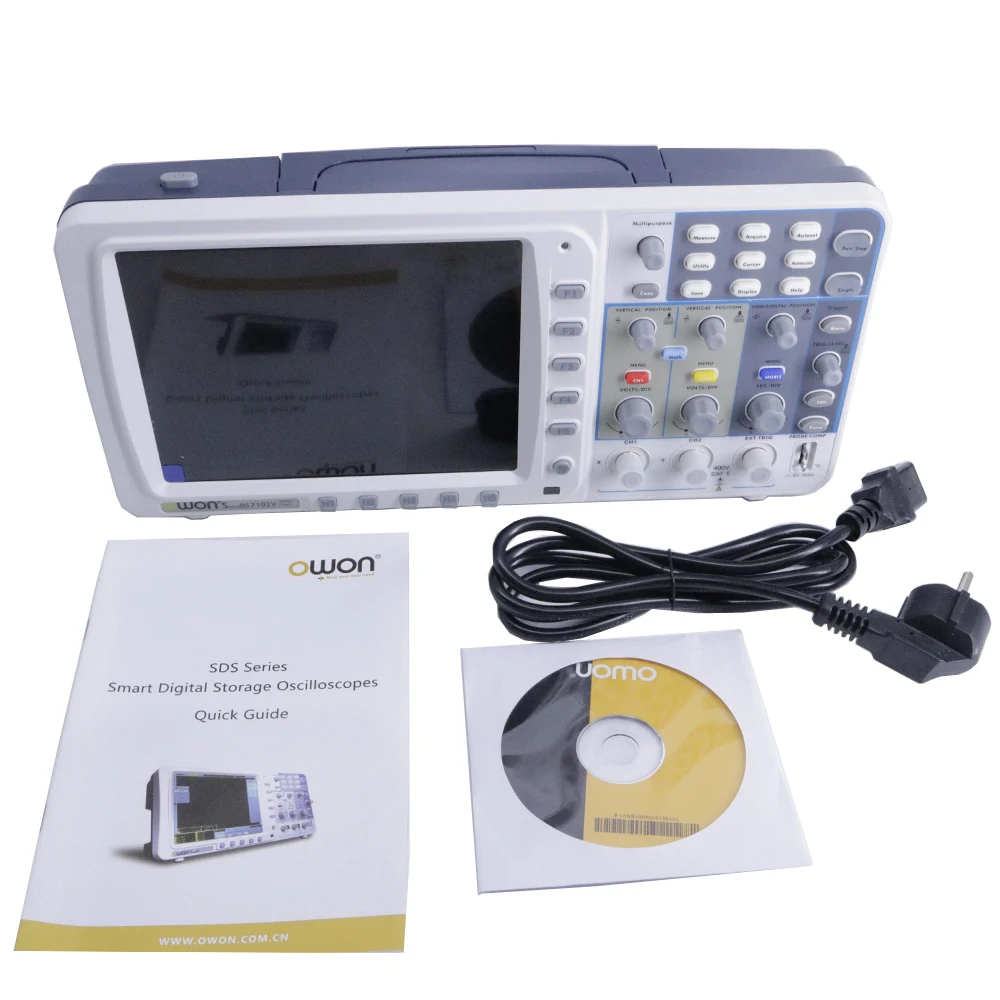 OWON SDS7102 Digital Storage Oscilloscope 100Mhz 8 Inch  2 Channel Sample Rate 1Gs/s