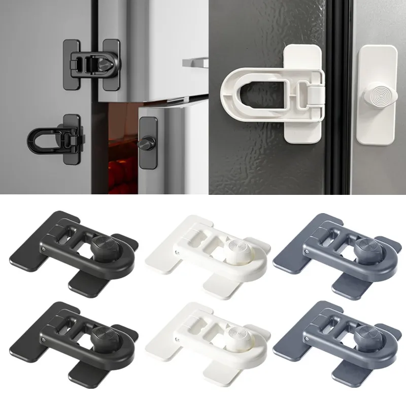 2 PCs/pack Multi-functional Childproof Safety Locks 90 Degrees Rotating Locking System Baby Drawer Refrigerator Cabinet Locks