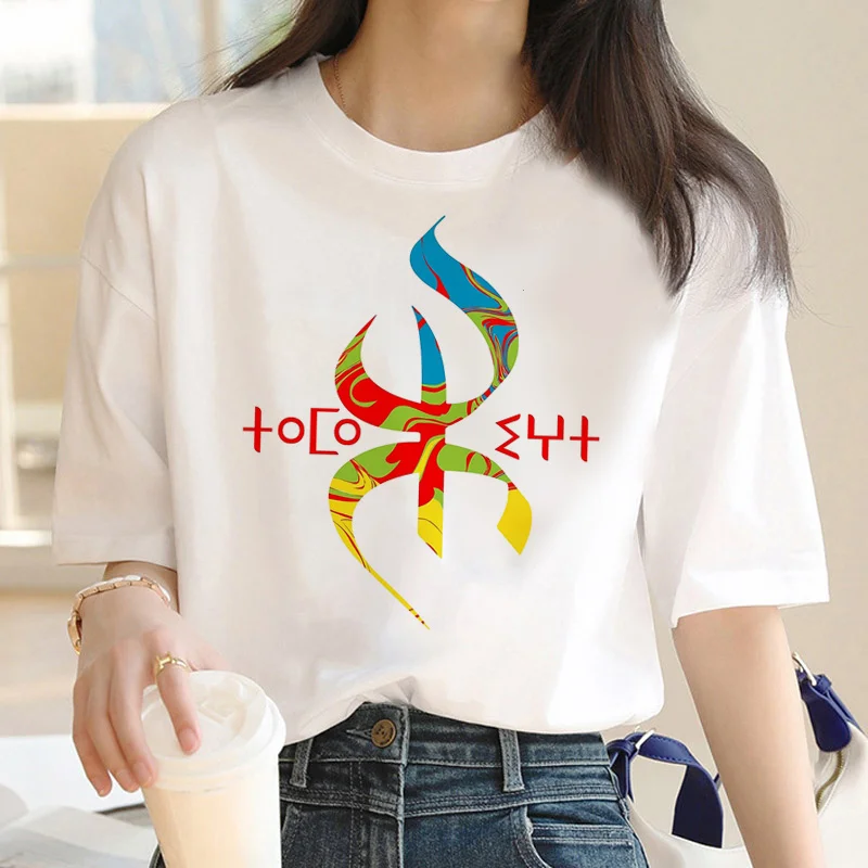 Amazigh tshirt women Japanese designer summer Tee girl harajuku clothing