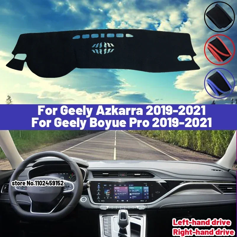 Capa de Painel de Carro de Alta Qualidade para Geely Azkarra Boyue Pro 2019 2020 2021, Protetor Solar, Tapete Anti-UV