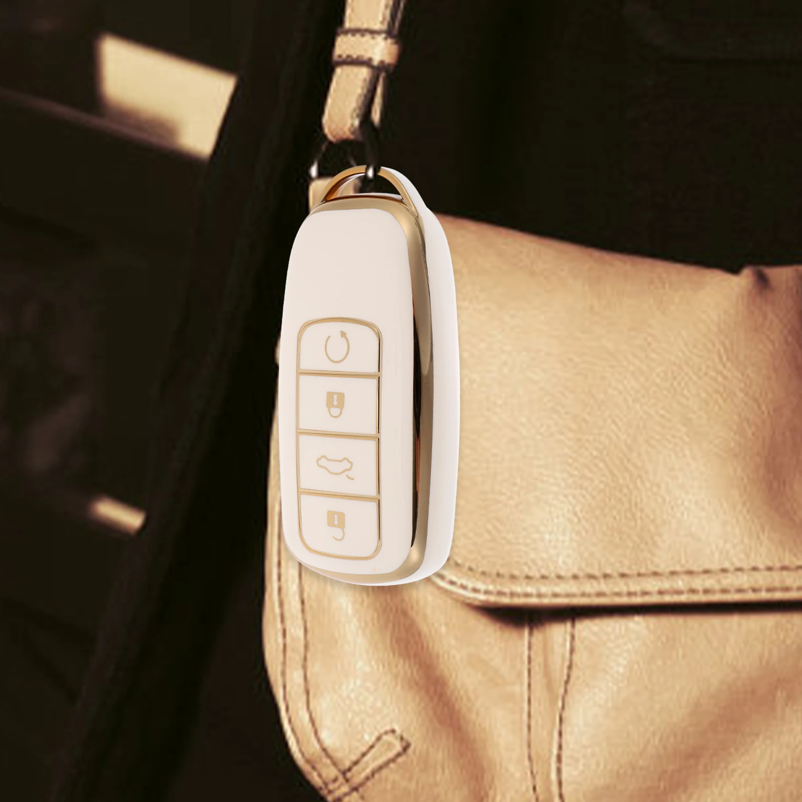 

TPU Car Shell Cover White C11J Fob Protector Key Cover For Key Car Case for Chery QQ1 Keys Keyfob Covers Holder