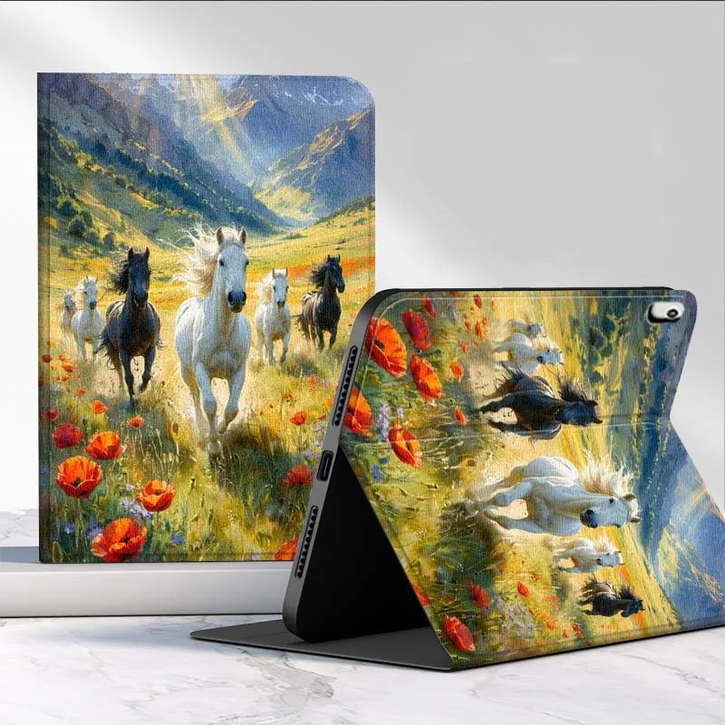 Mountain Running Horse For Xiaomi Poco Redmi Pad 2 4 5 6 6S 7 7S SE Pro Ultra Max 14 11 8.8 11.2 12.5 Inch Tablet Case