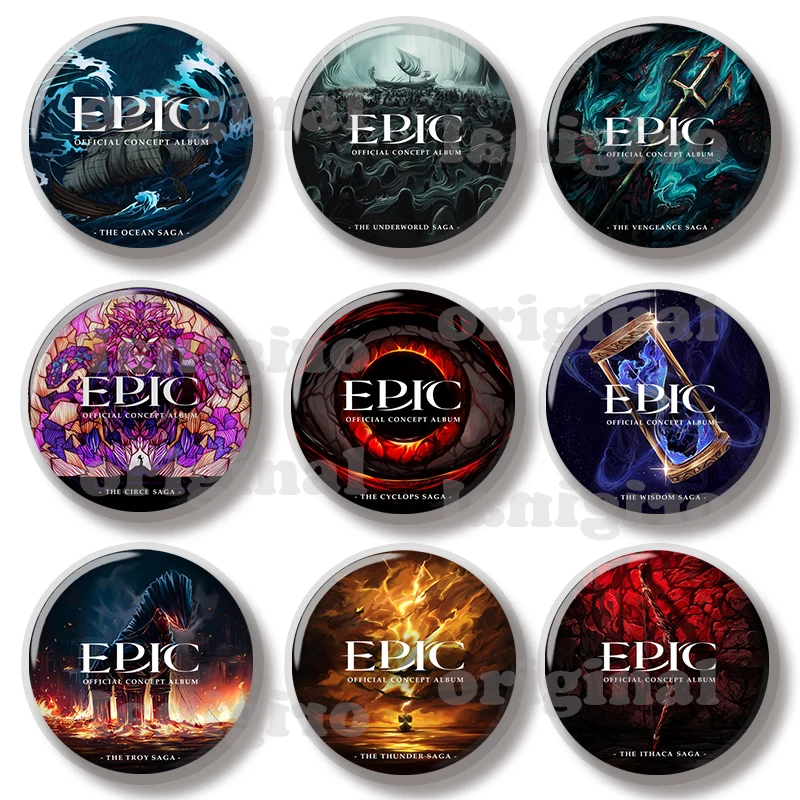 Pin de solapa de 44MM con diseño de 'Epic The Musical', insignia creativa de joyería, broche de dibujos animados, decoración para bolso y sombrero, regalo