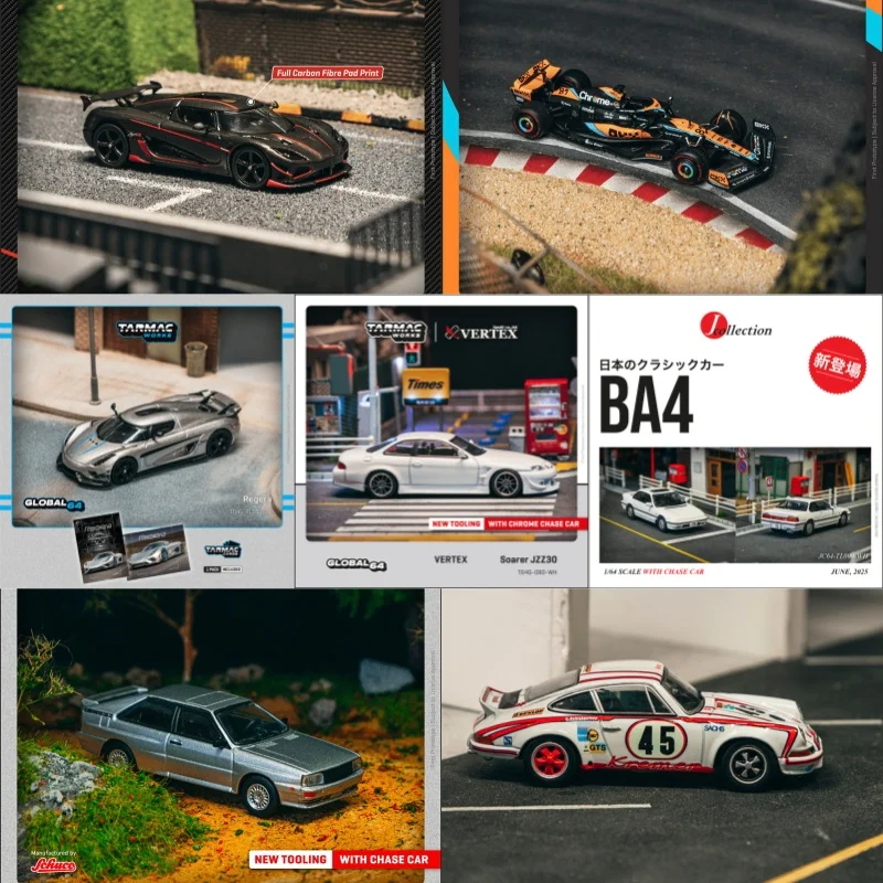 

Коллекционная модель автомобиля Tarmac Works/Schuco 1:64 Agera/MCL60/Regera/VERTEX/Prelude/Quattro/Carrera из сплава