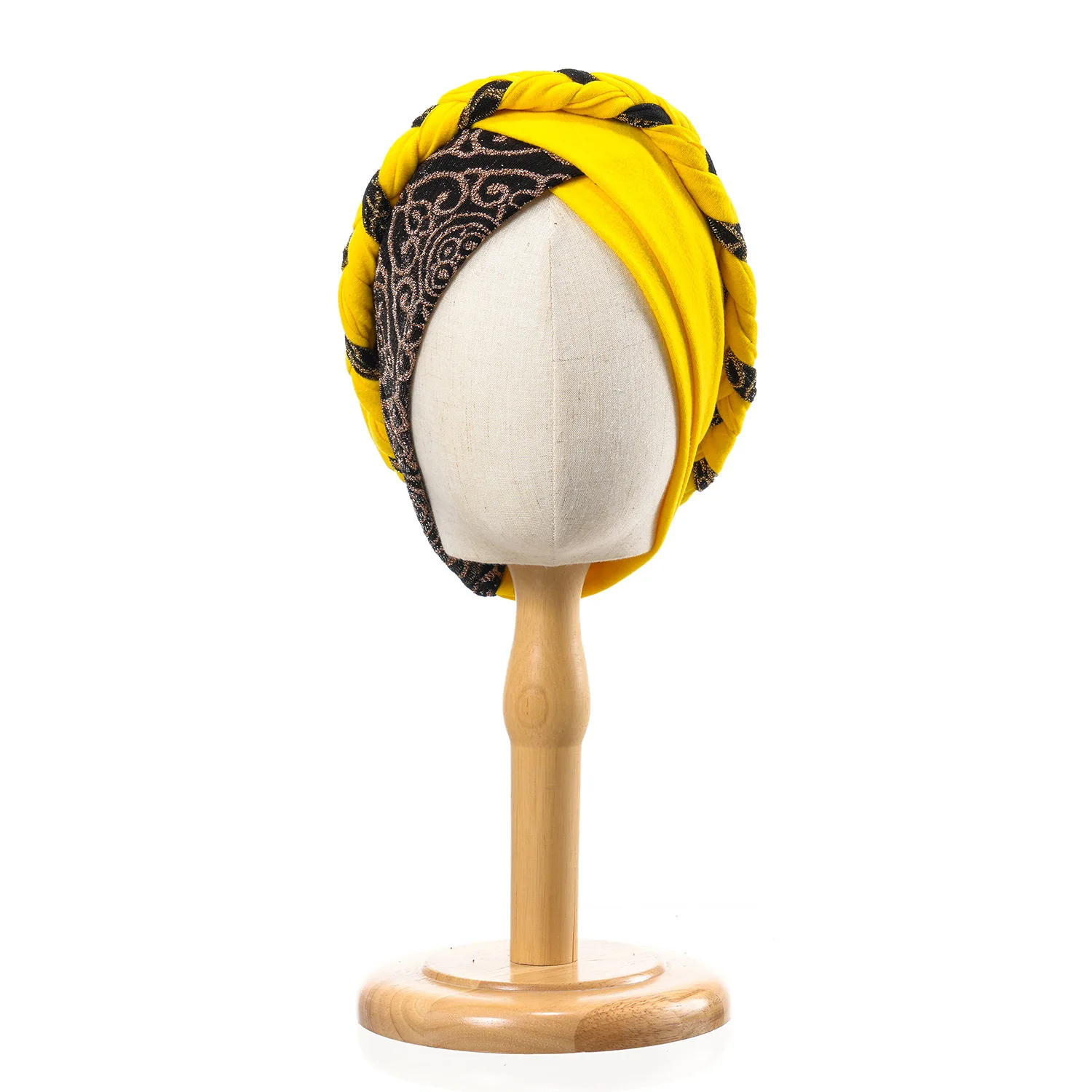 Kopf Schal für Muslimische Frauen Turban Kappe Damen Islamischen Druck Motorhaube Hut Geflecht Stirnband Turbante Mujer Beanies Hüte – Detail 6