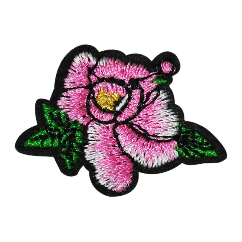 50pcs/Lot Luxury Embroidery Patch Rose Lily Flower Women Shirt Dress Hat Clothing Decoration Accessory Craft Diy Applique