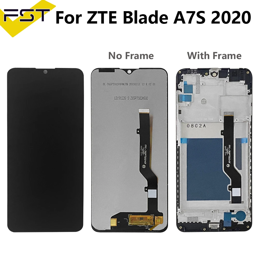 For ZTE Blade A5 A7 2020 LCD Display Touch Screen Digitizer Com For ZTE Blade A7s A7010 A7S 2020 A7020 LCD Sensor A7 2019 A7000