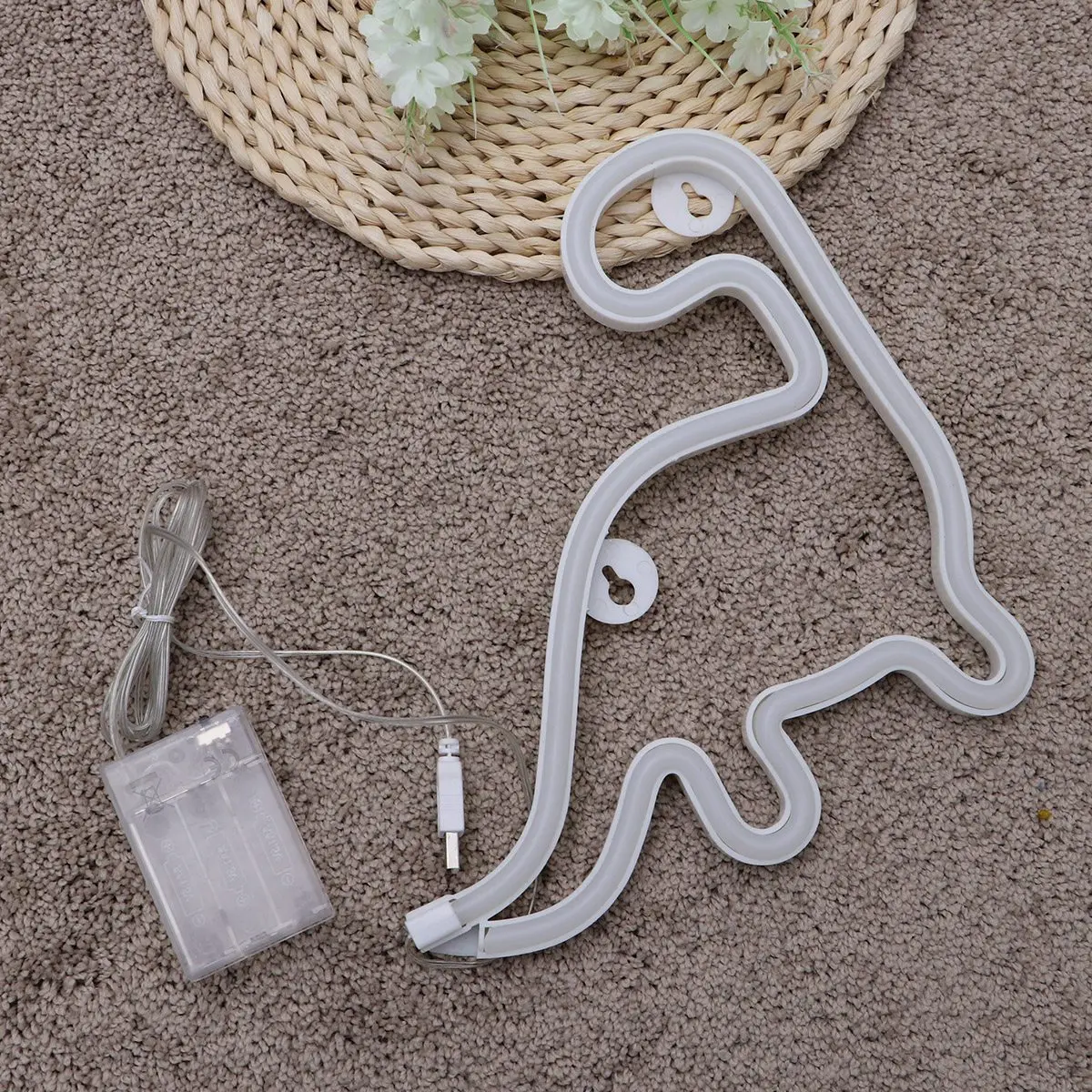 

Dinosaur Night Light with USB Charging Warm White LED for Children Bedroom Living Room Wedding Christmas Tree Decoration Lamp