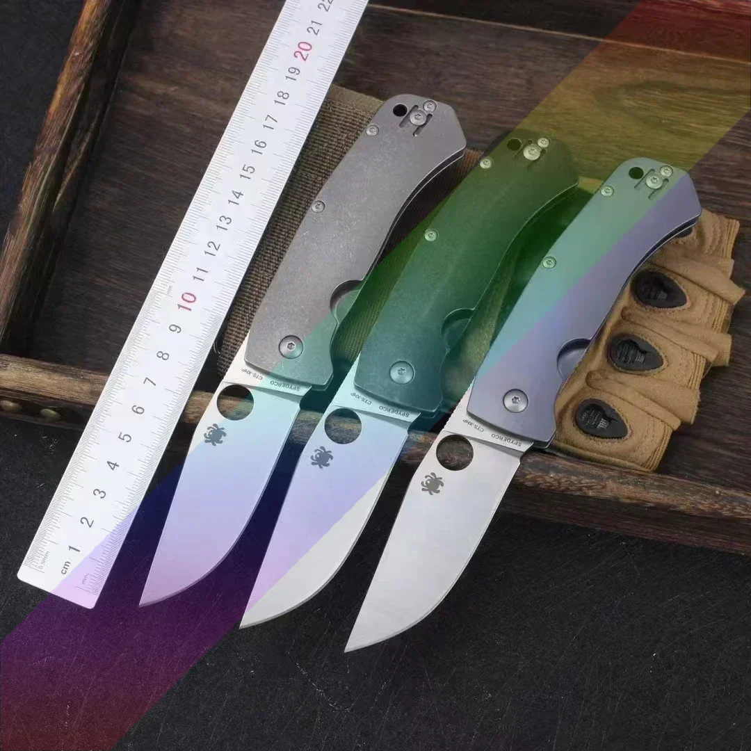 

C186 Titanium Alloy a Folding Knife Blade Outdoor Camping Hunting Pocket Self-Defense Camping EDC Knife