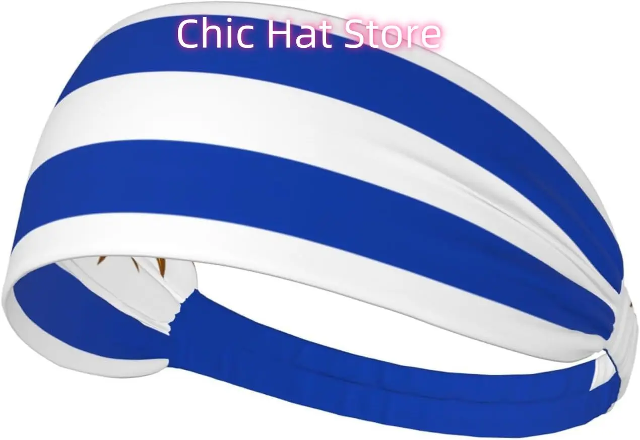 

Flag of Uruguay Elastic Exercise Headband, Fitness Exercise Yoga Cycling Headband, Outdoor Sports Elastic Sweat-Absorbing Headba