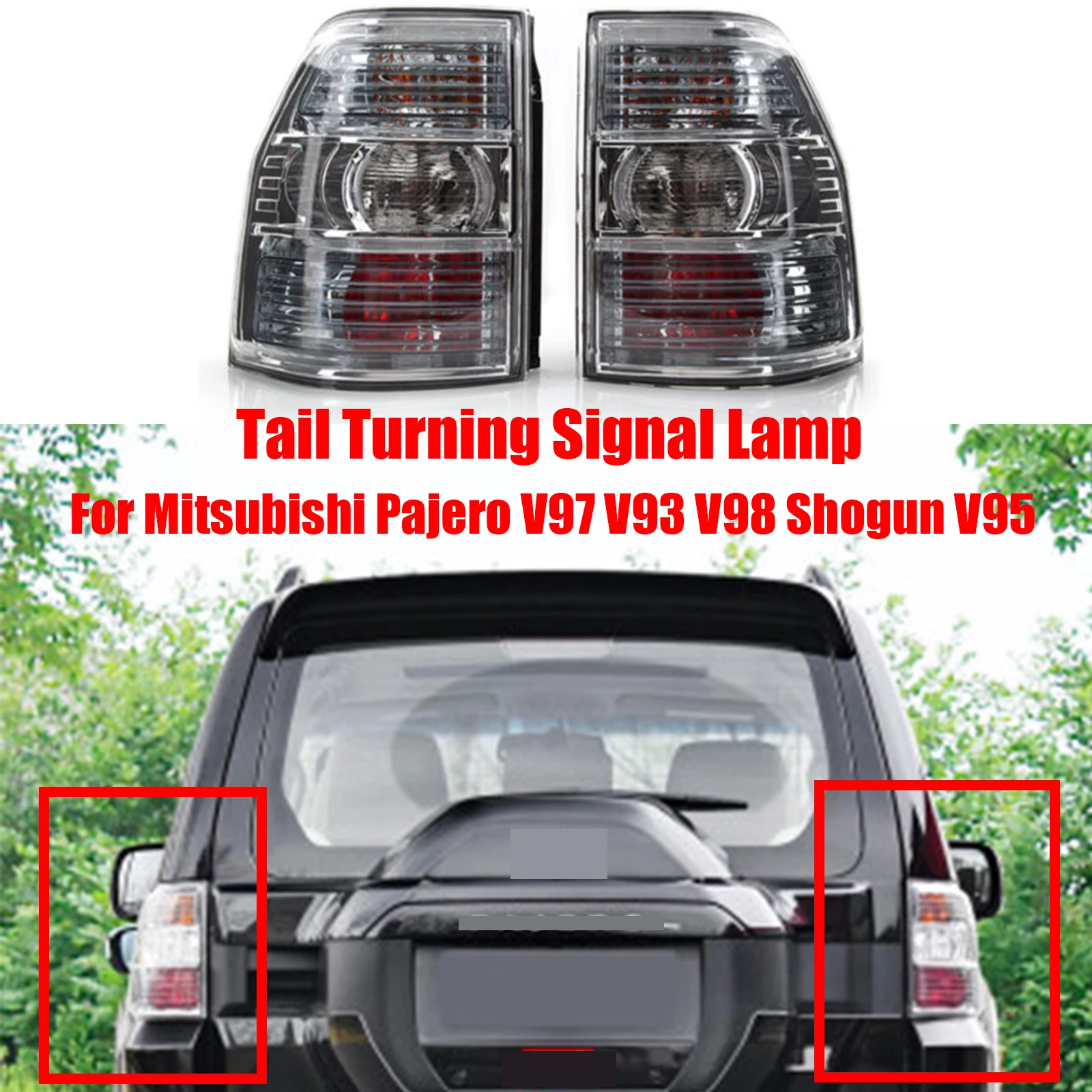 

Warning Clearance Turning Signal Lamp Tail Rear Lights with Bulb for Mitsubishi Pajero V97 V93 V98 Shogun V95