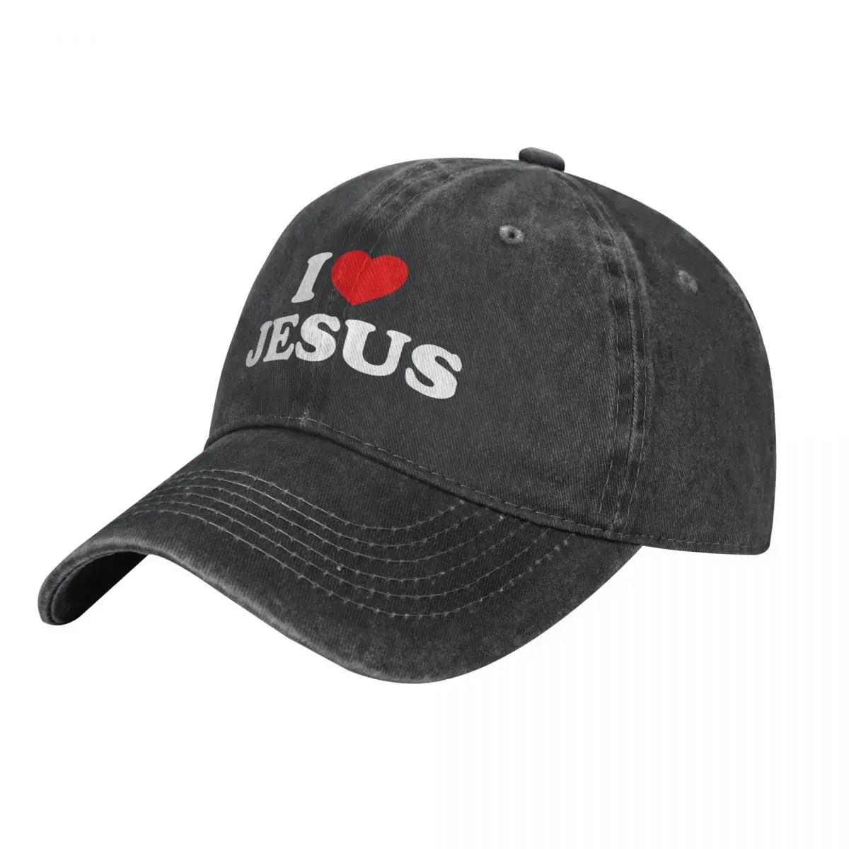 Pure Color Dad Hats I Love Women's Hat Sun Visor Baseball Caps Jesus God Cross Peaked Cap