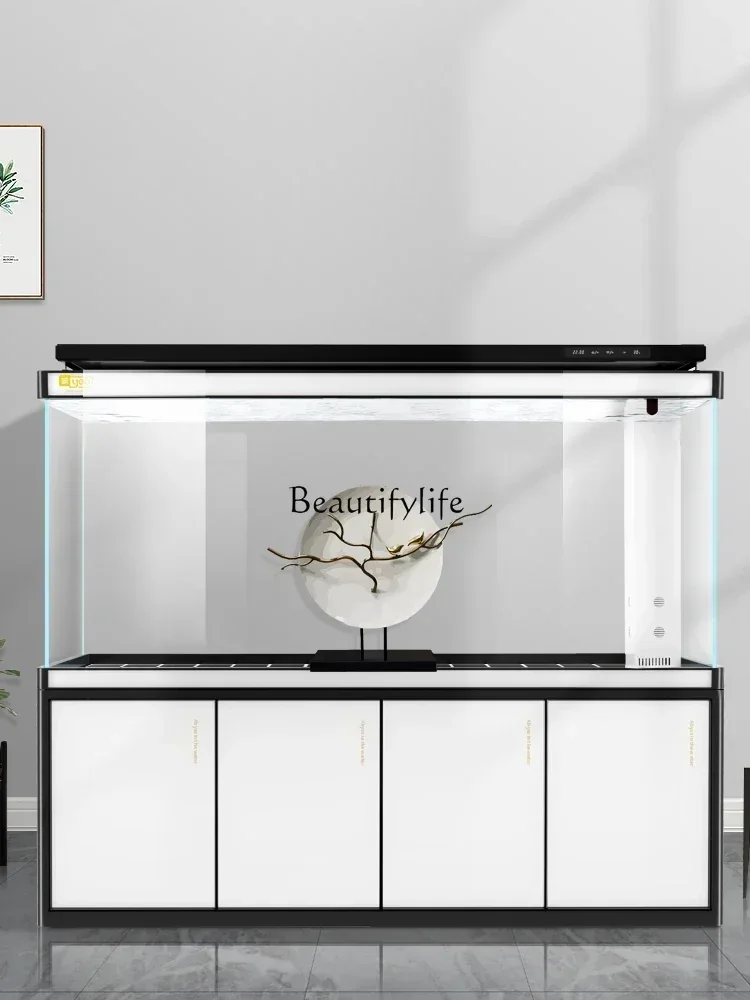 

yj9Fish tank living room aquarium bottom filter household water-free medium and large arowana tank