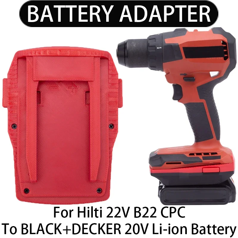 Адаптер/преобразователь аккумулятора для Hilti 22 В B22 CPC, литий-ионные инструменты на BLACK + DECKER, 20 В, адаптер литий-ионного аккумулятора, аксессуары для электроинструментов