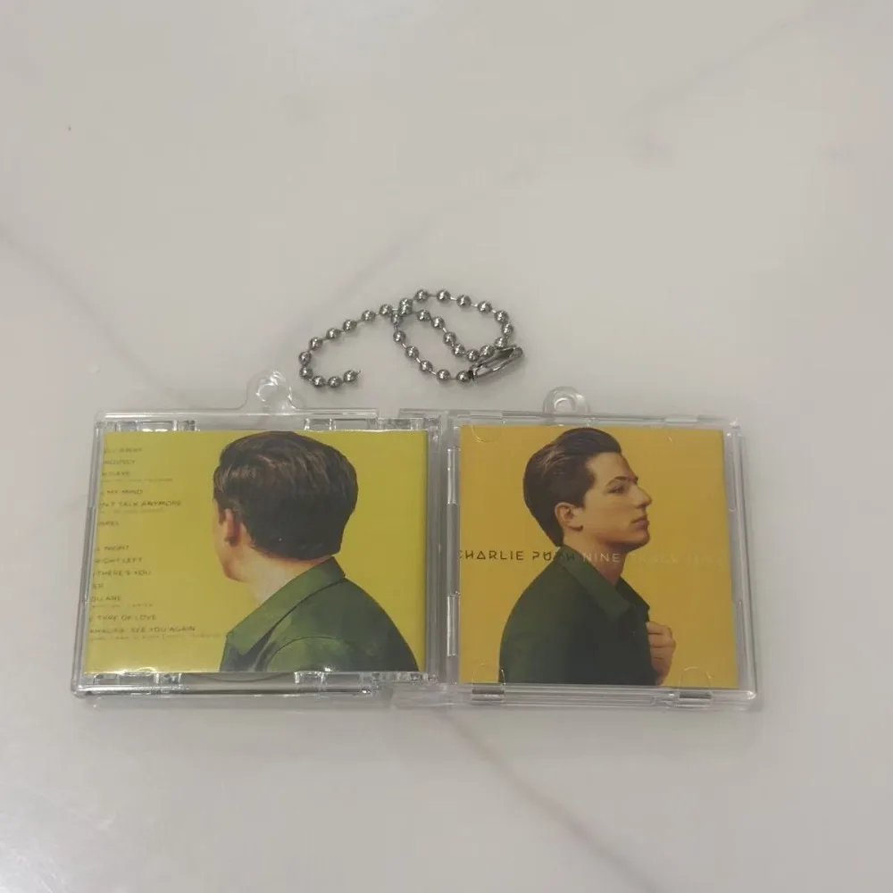 Custom Mini CD Album Keychain for Charlie Puth, Star Support Record NFC Pendant Free Shipping - view 3