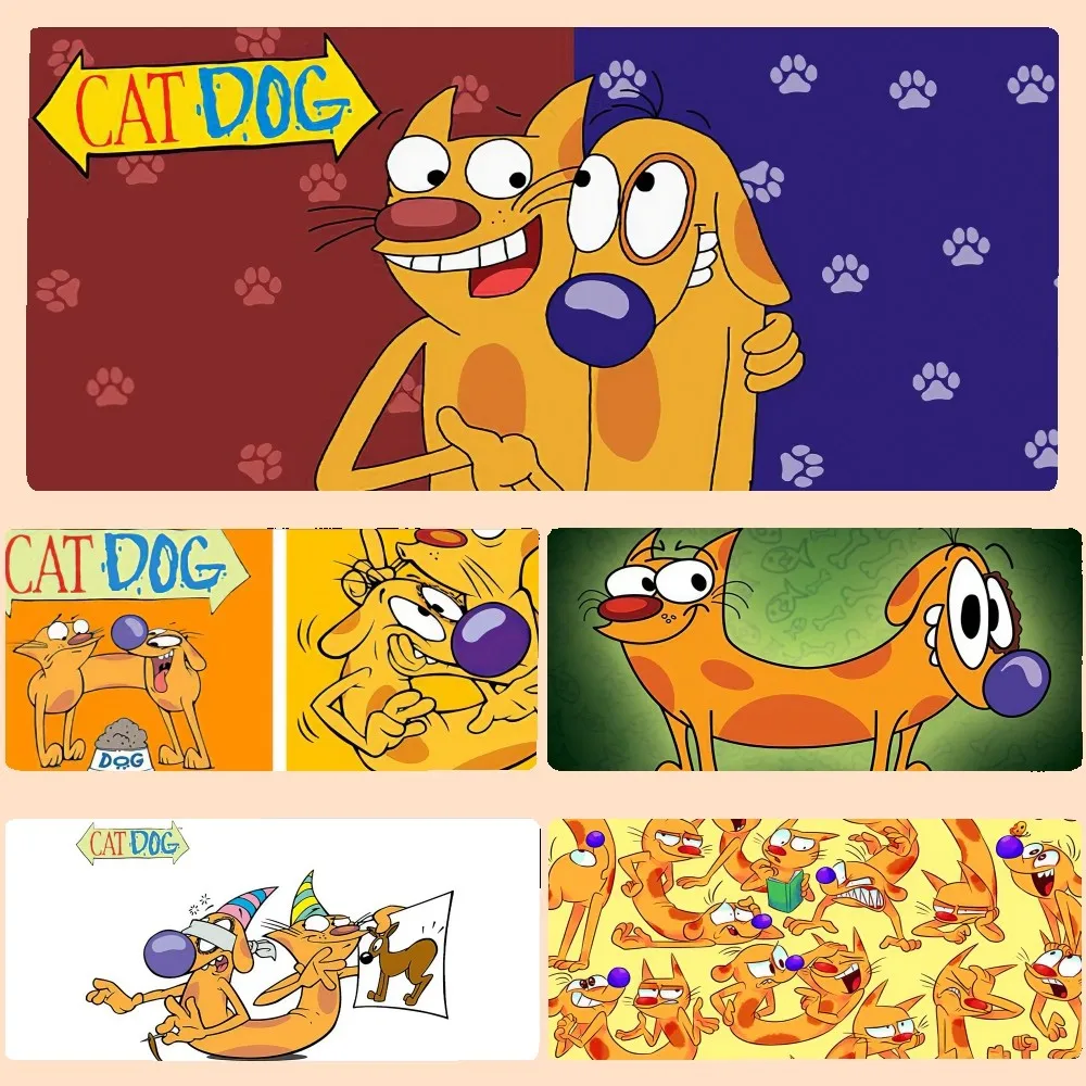 Cartoon C-Catdog Mousepad Large Gaming Compute Gamer PC Keyboard Mouse Mat