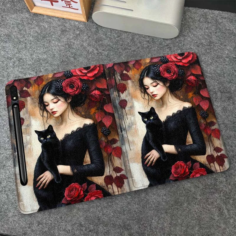 

Anime Design Girl Pattern For Samsung Galaxy Tab S6 S8 S9 S10 Lite FE 10.4 11 Inch 2022 2024 Tablet Case